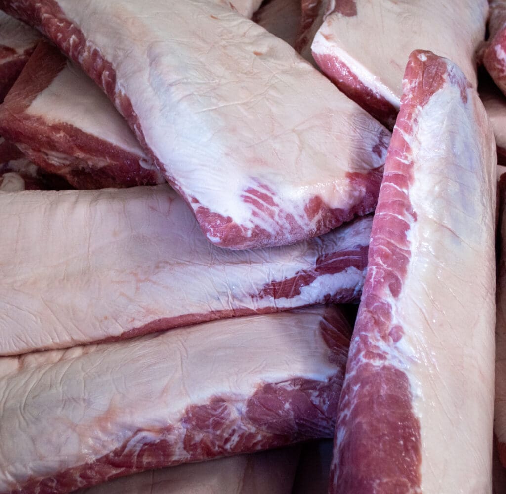 Slab of Pork ready to be sliced